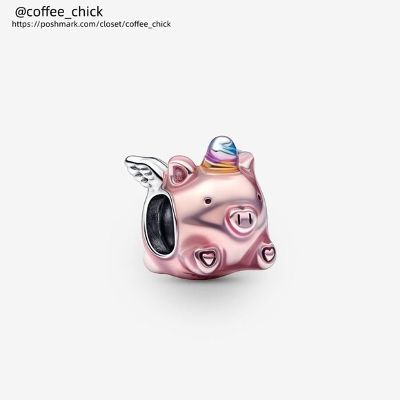 Pandora Flying Unicorn Pig Charm|Pendant - Picture 1 of 2